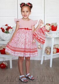 Детское платье Яромила, красное